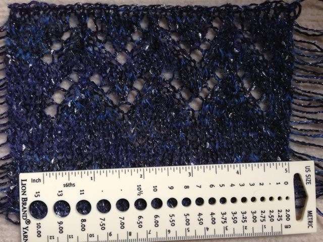 measuring gauge in knitting