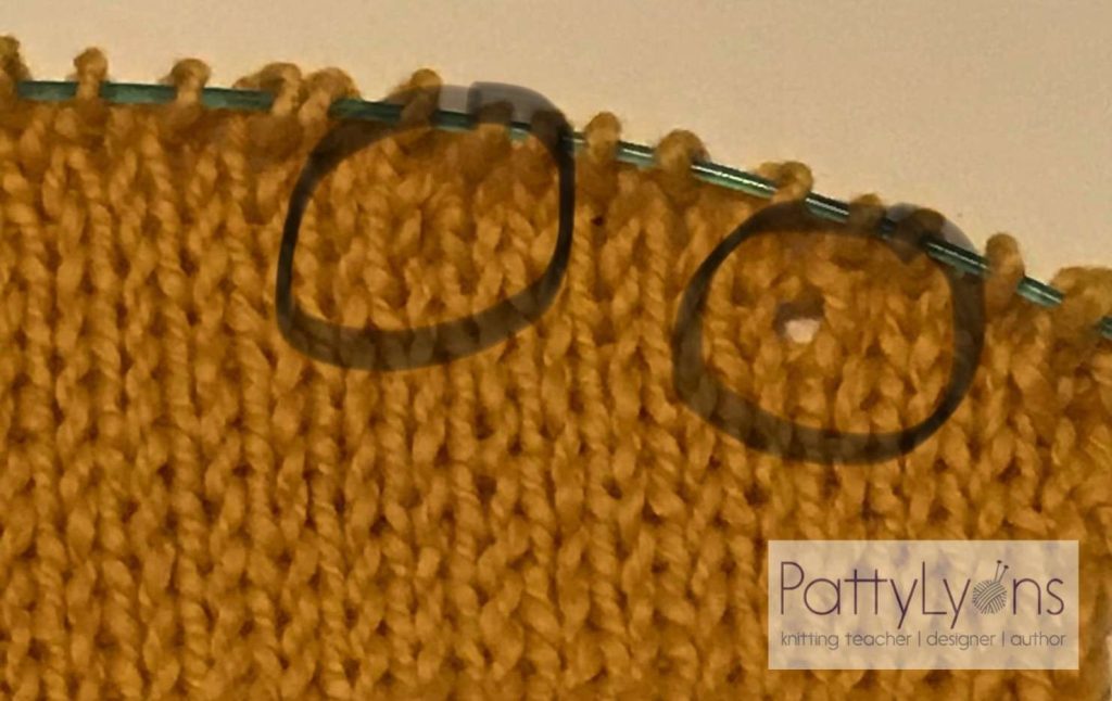German Short rows in the round