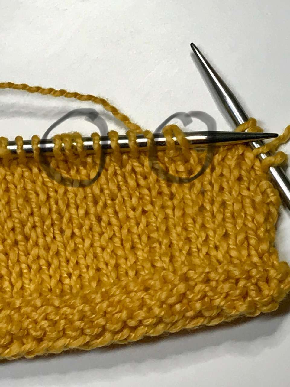 German Short rows in the round